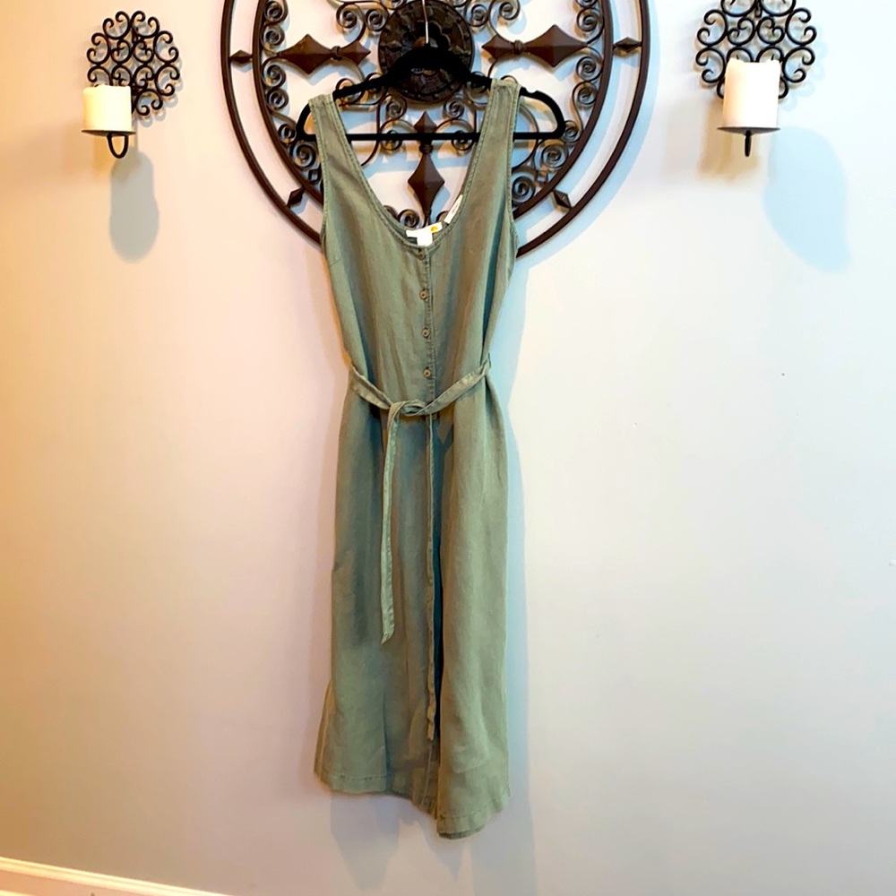 C&C California Cropped Pant 100% Linen Romper